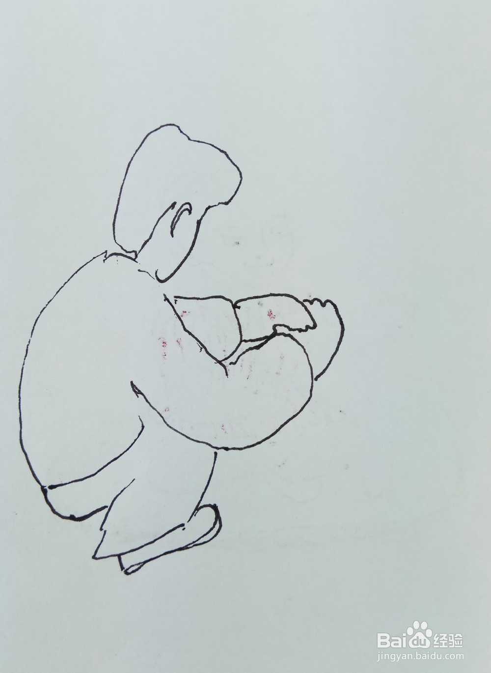 怎样画简笔画“户外烤火”