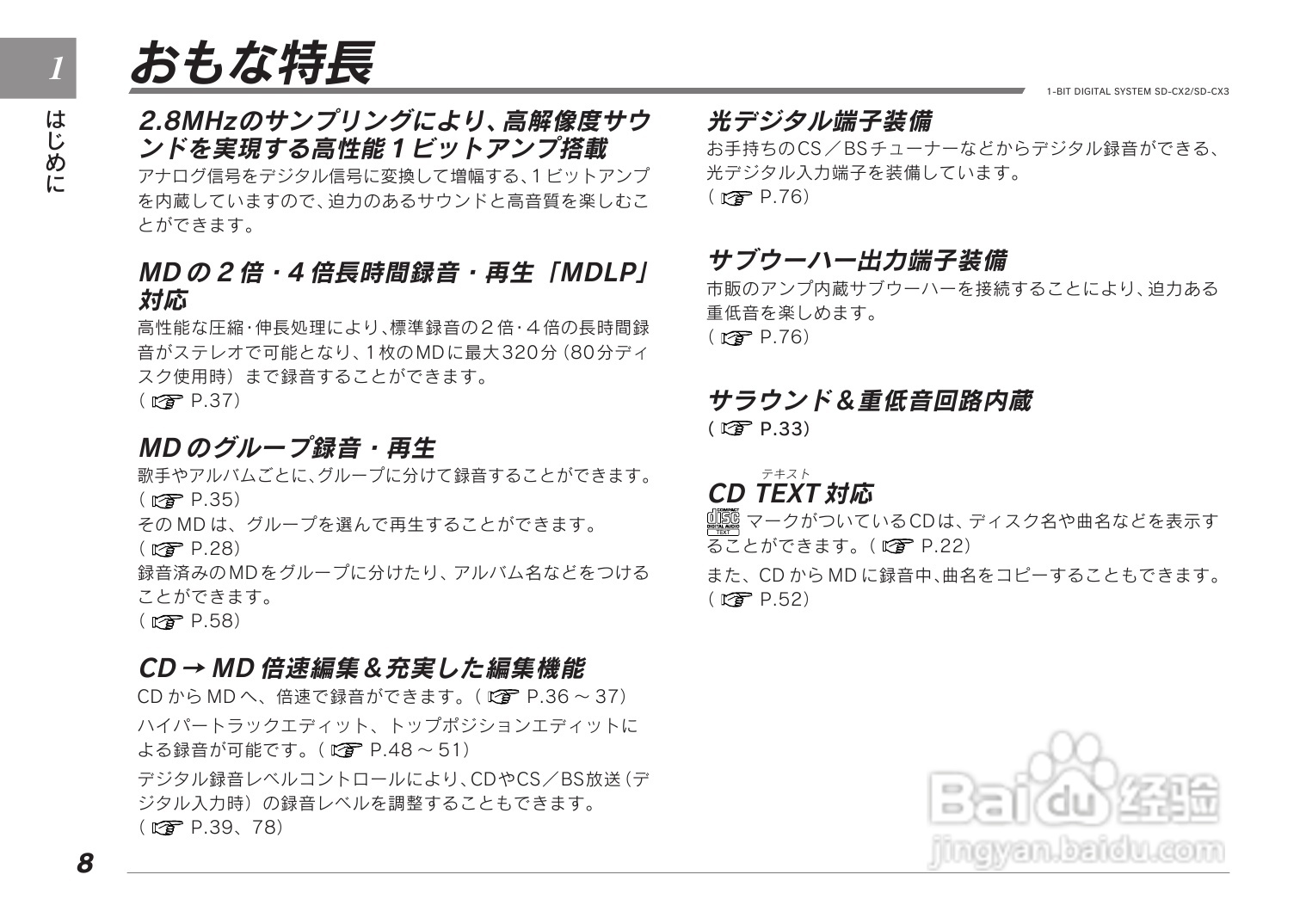 SHARP SD-CX2/CX3音响使用说明书:[1]