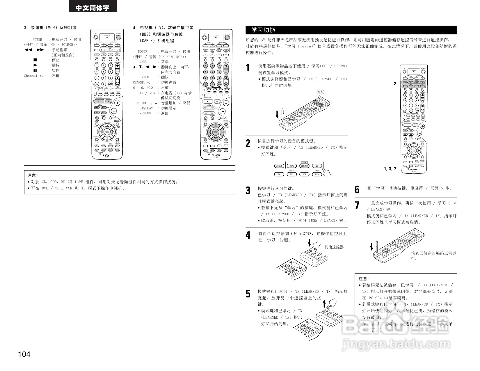 DENON AVR-2803收音环绕扩音机操作说明书:[6]