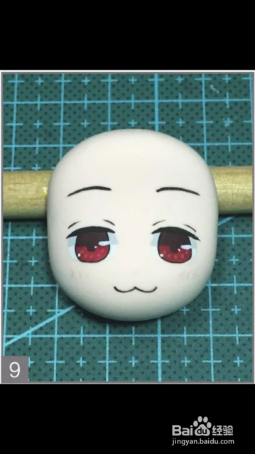 黏土手工教材之坂田银时的头部制作