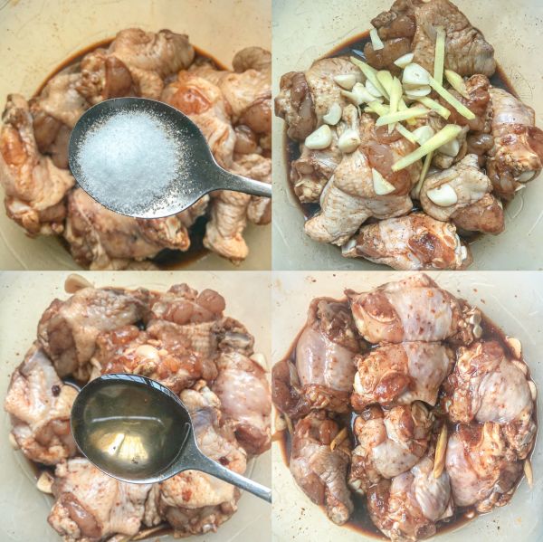 蒜香无油烤鸡腿