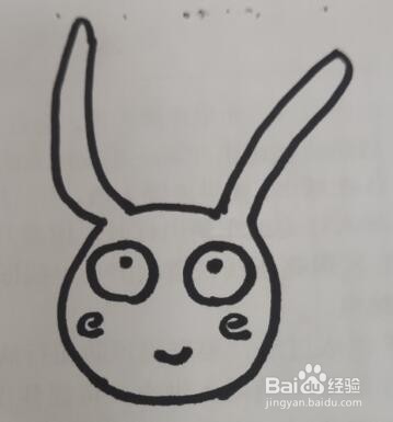 儿童简笔卡通画 兔子的画法