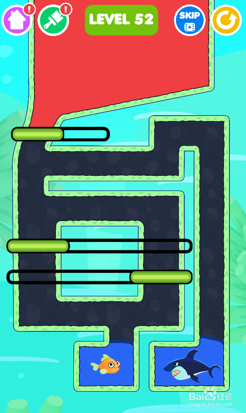 怎样通过Save The Fish的LEVEL 52