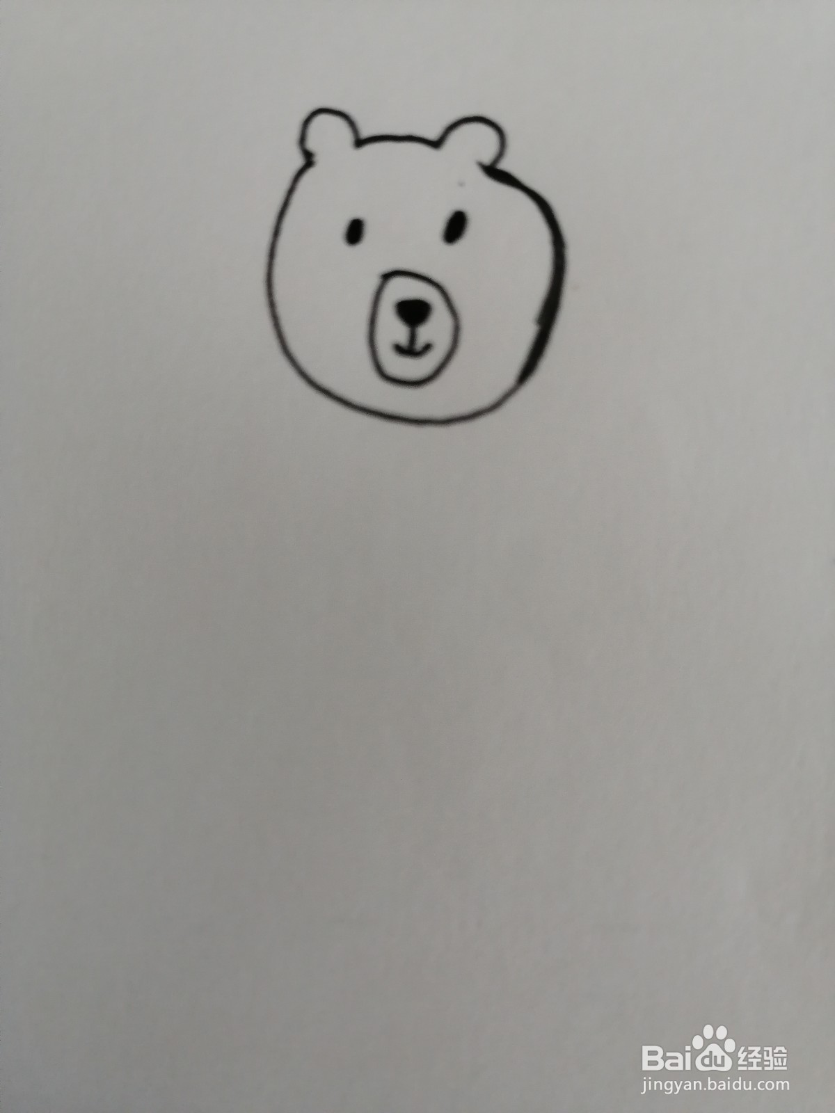 如何画出可爱的小熊。
