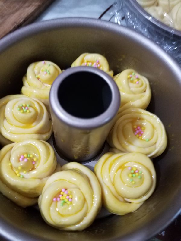 玫瑰花花环面包