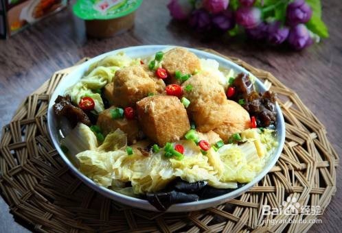 荤菜之油豆腐塞肉炖白菜怎么做好吃
