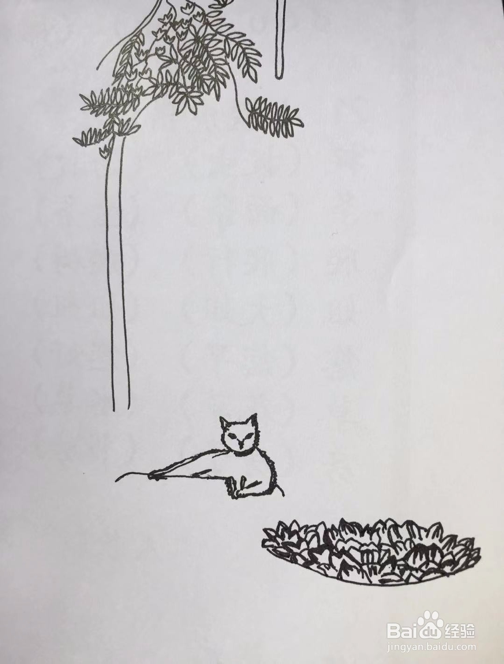 茉莉蜡笔手绘之安静的小院儿