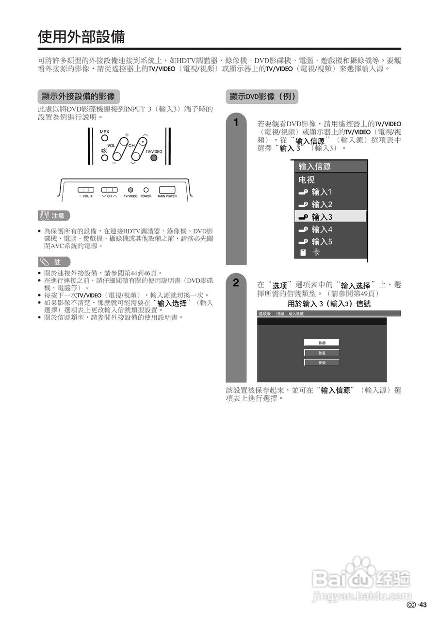 声宝LC-32G100H型液晶电视机说明书:[5]