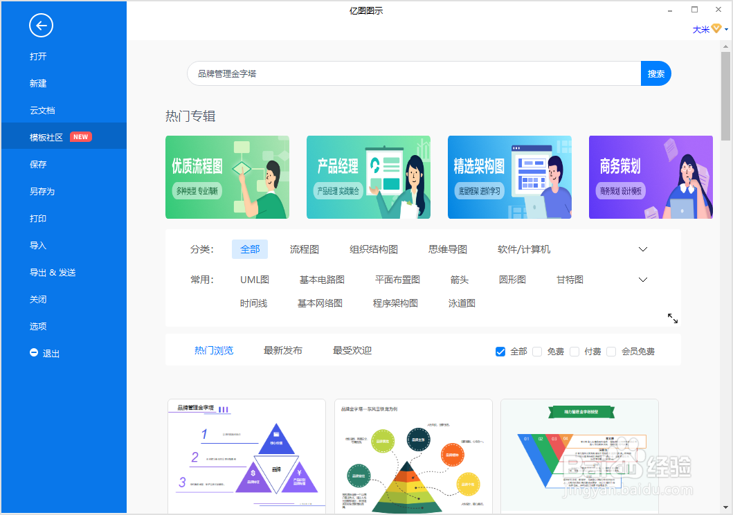 品牌管理金字塔图怎么画