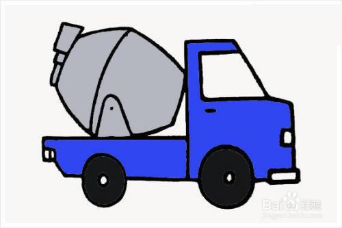 卡通工程车的简笔画