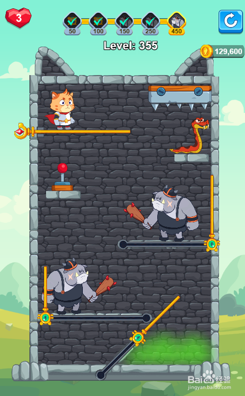 怎样让超级猫顺利通过Level 355