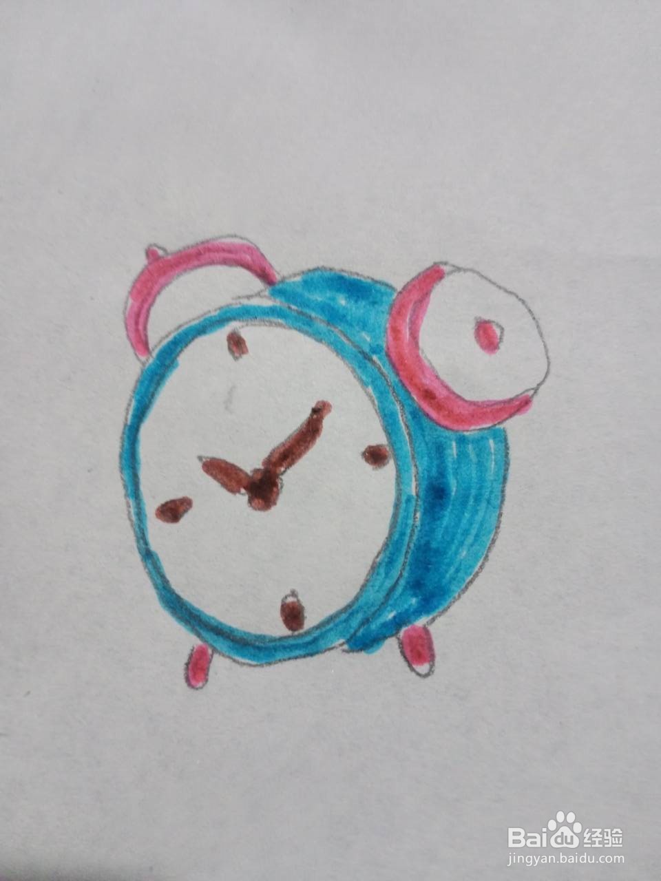 闹钟的简笔画怎么画?