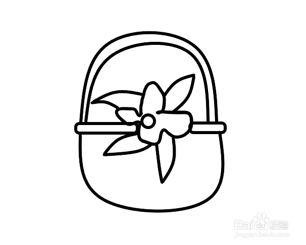 简笔画花篮怎么画