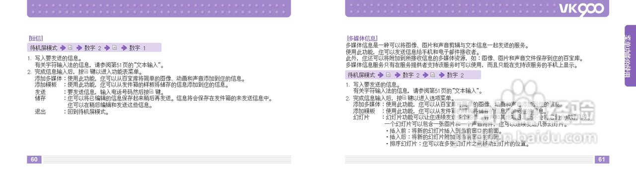 唯开VK900手机使用说明书:[4]