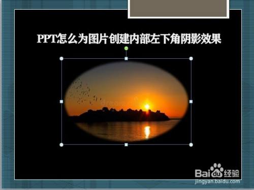 PPT怎么为图片创建内部左下角阴影效果