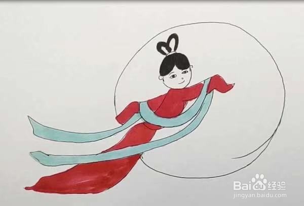 嫦娥衣服的颜色怎么涂好看