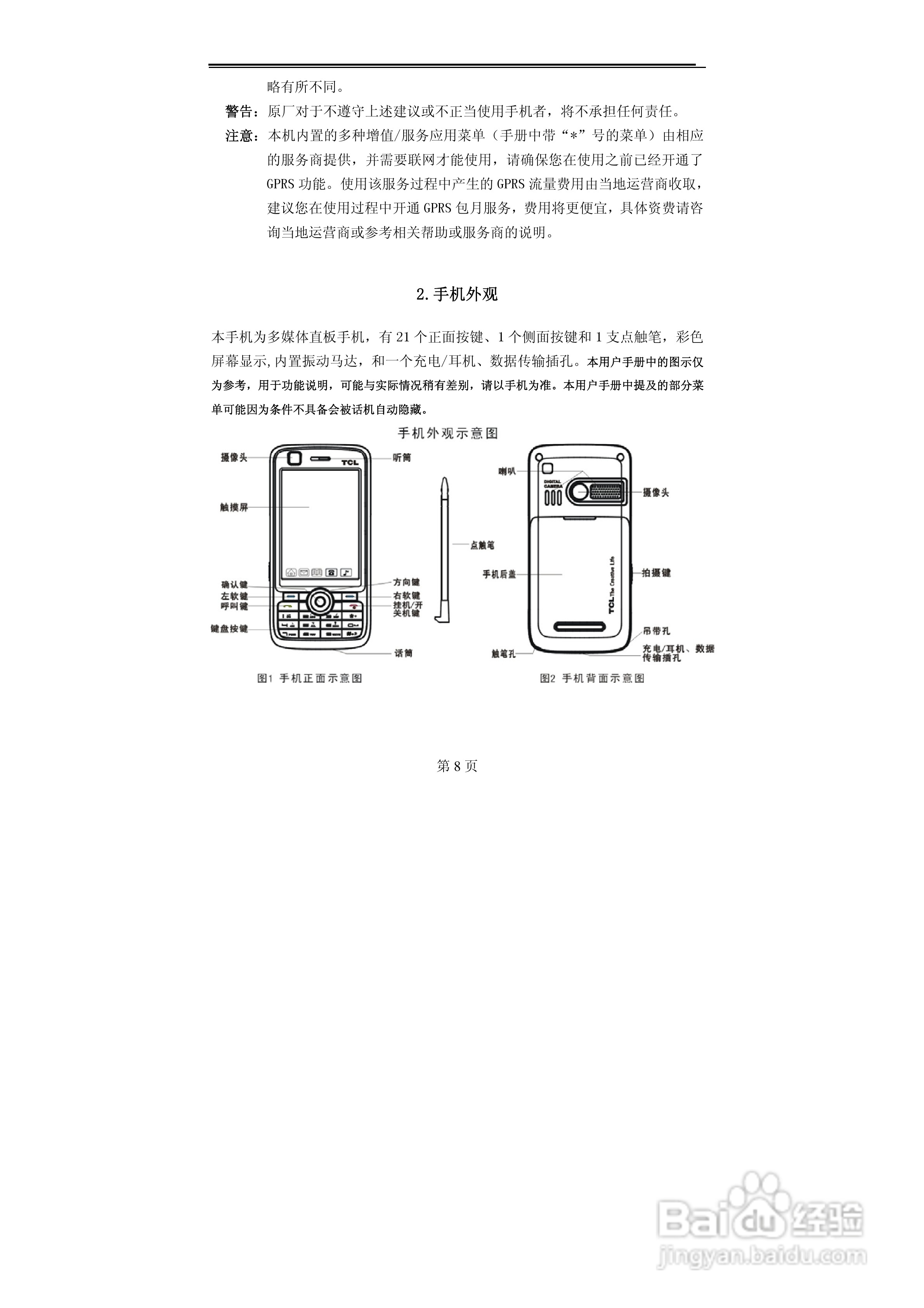 TCL A800手机使用说明书:[1]