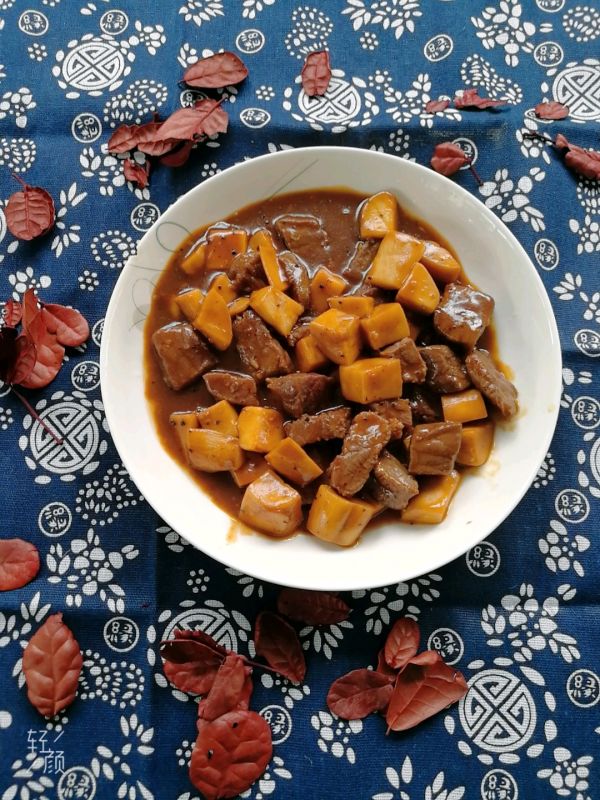 黑椒牛肉粒焖杏鲍菇