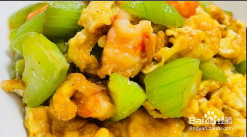 家常菜: 丝瓜炒虾仁