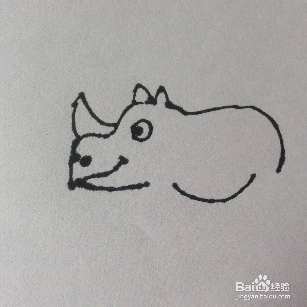 怎么画犀牛的儿童画犀牛的儿童画怎么画的呢