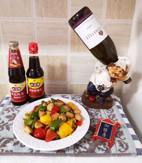 蚝油芦笋辣子鸡丁