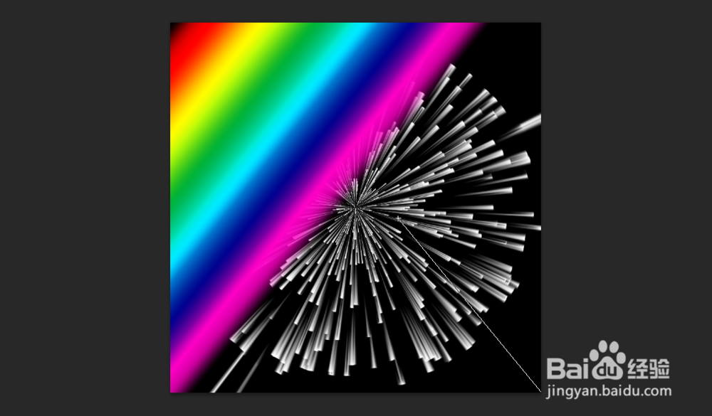利用PS制作放射状彩色图案