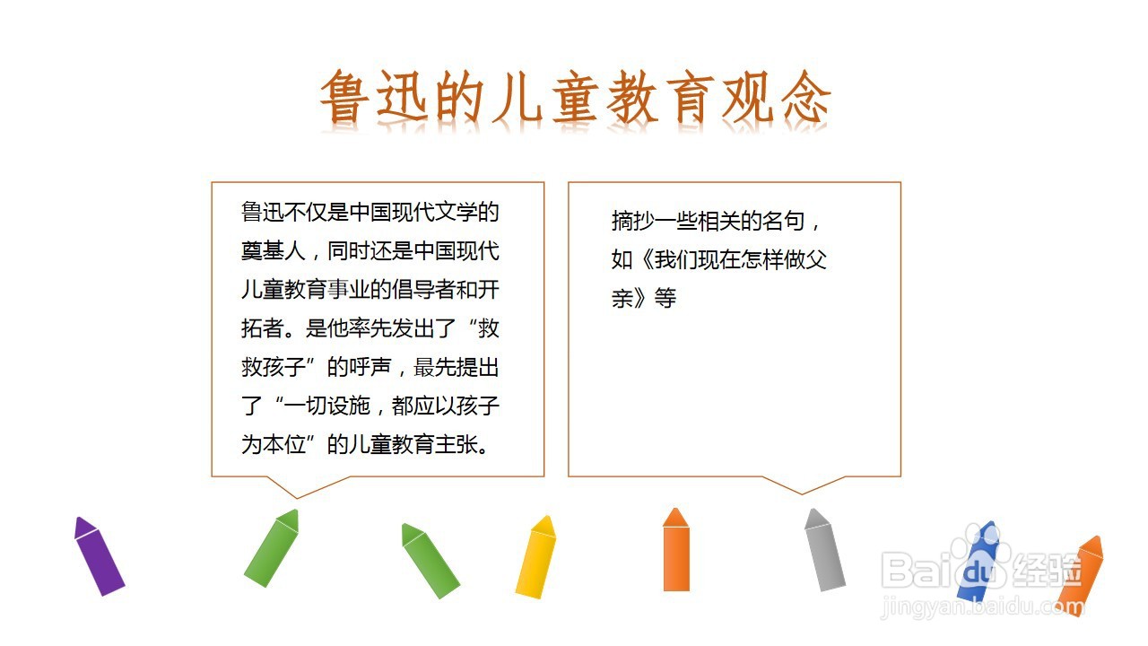 鲁迅的儿童教育观念手抄报