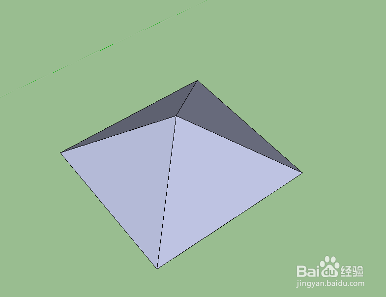 sketch up里不用插件怎么做出曲面屋顶?