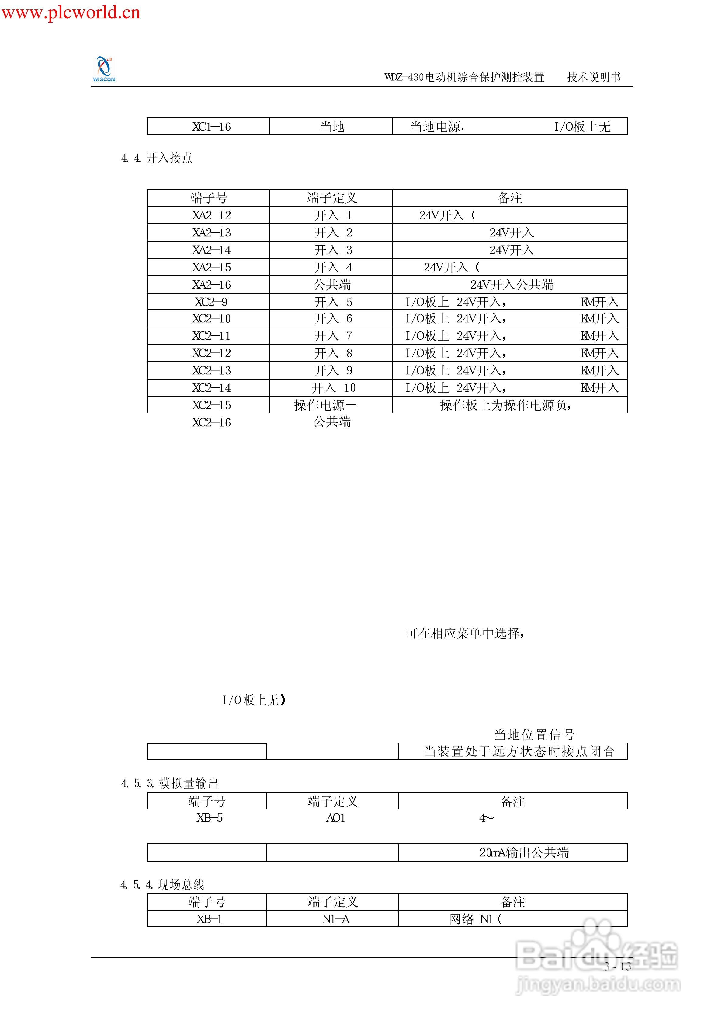 WDZ-491电压互感器保护测控装置说明书:[6]
