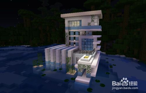 我的世界水上别墅设计教程 百度经验