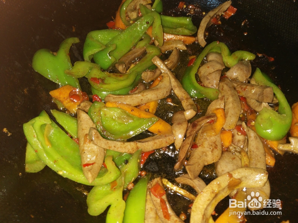 健康食谱:青椒炒猪腰