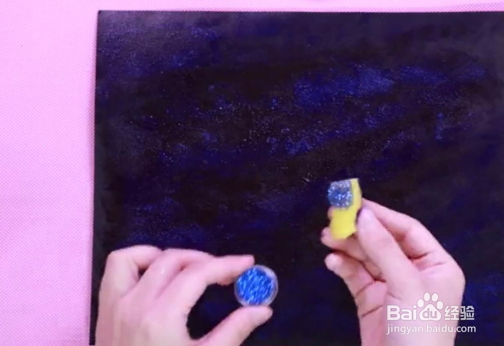 创意手指作画法/简单的创意星空画法!