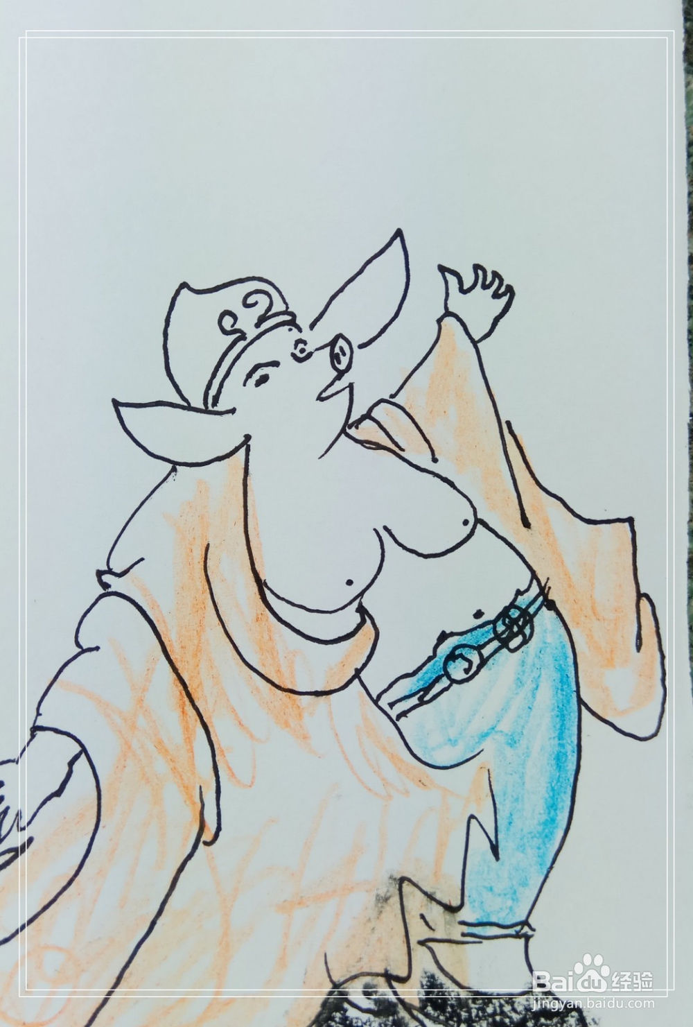 怎样画简笔画猪八戒？