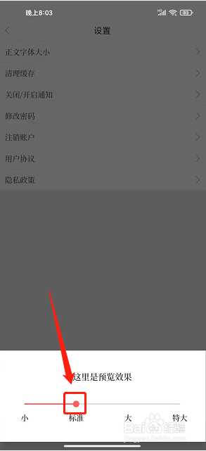 云上社旗app怎么设置正文字体大小
