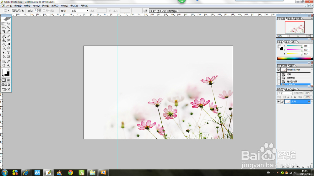 PHOTOSHOP中如何建立参考线
