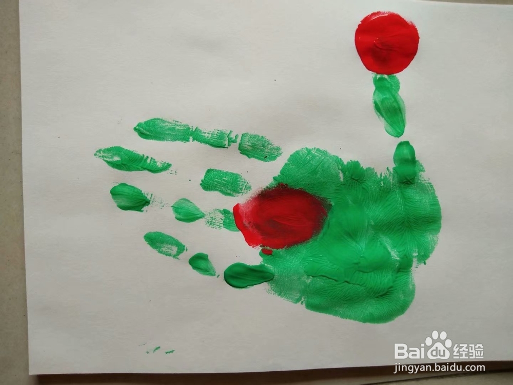 创意手指画——鸭子