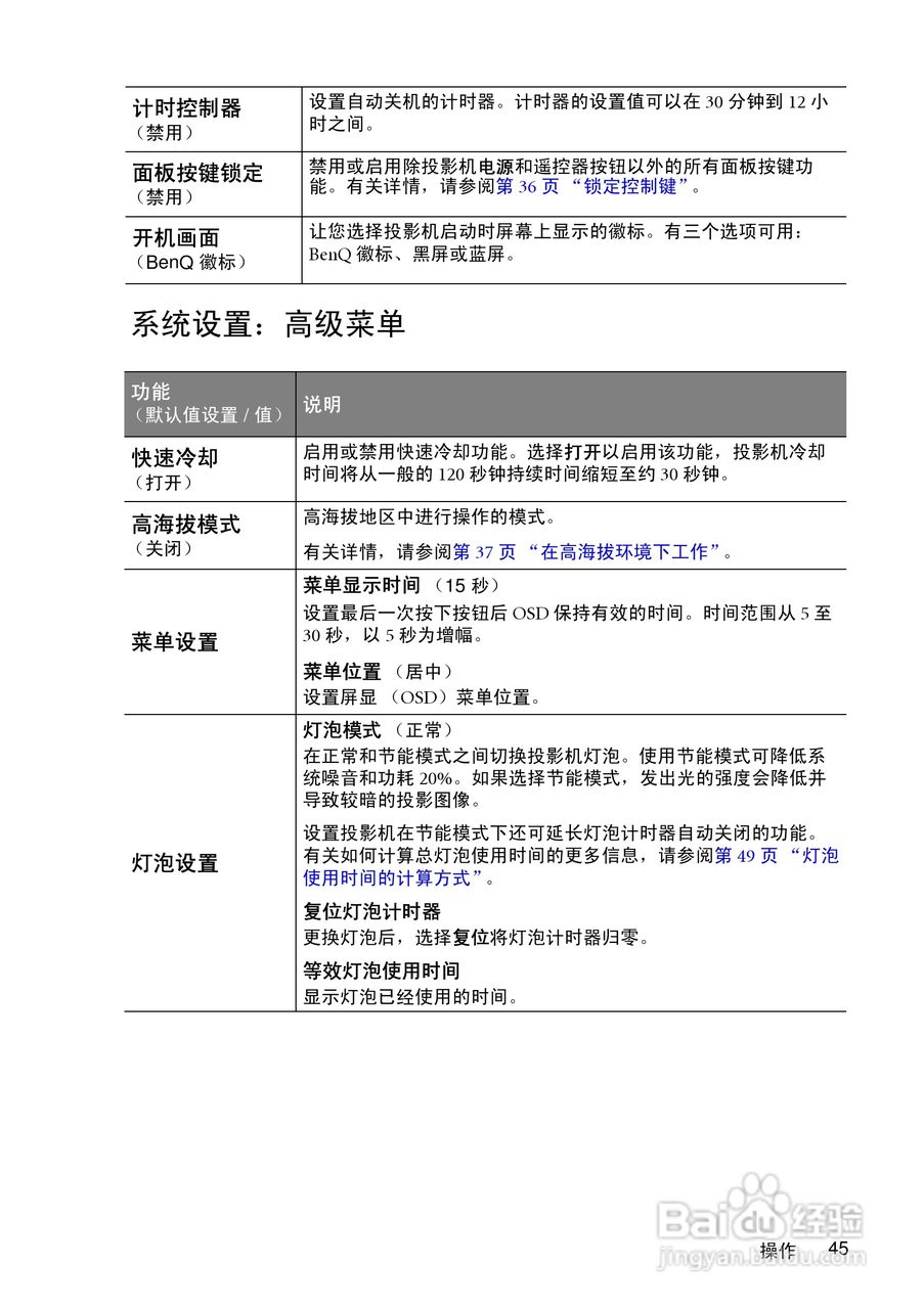 明基MP511+投影仪使用说明书:[5]
