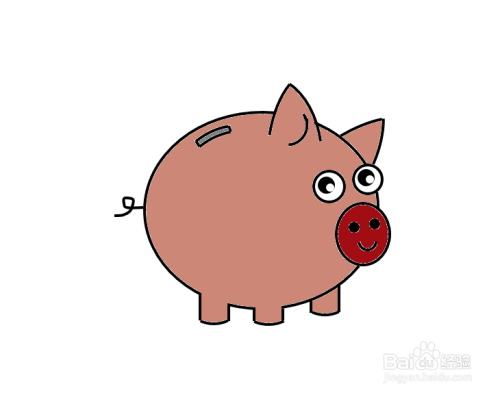 简笔画---如何画小猪存钱罐?
