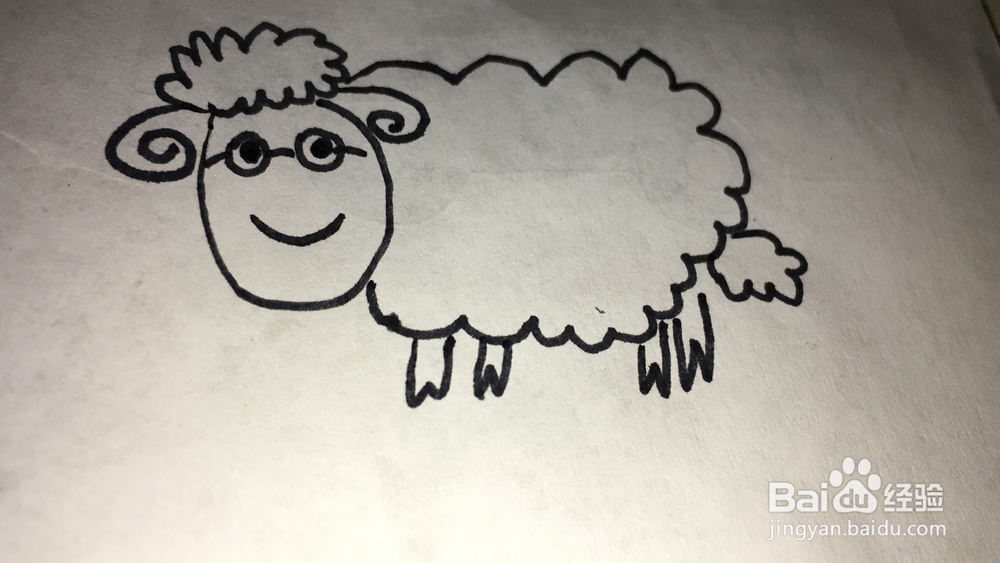 山羊儿童简笔画教程