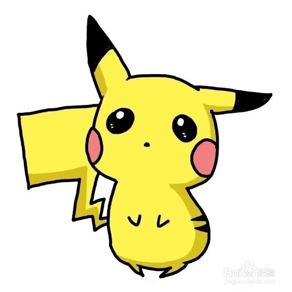 皮卡丘的简笔画教程