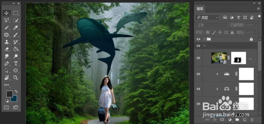 如何用ps合成关于人鱼的梦幻场景?