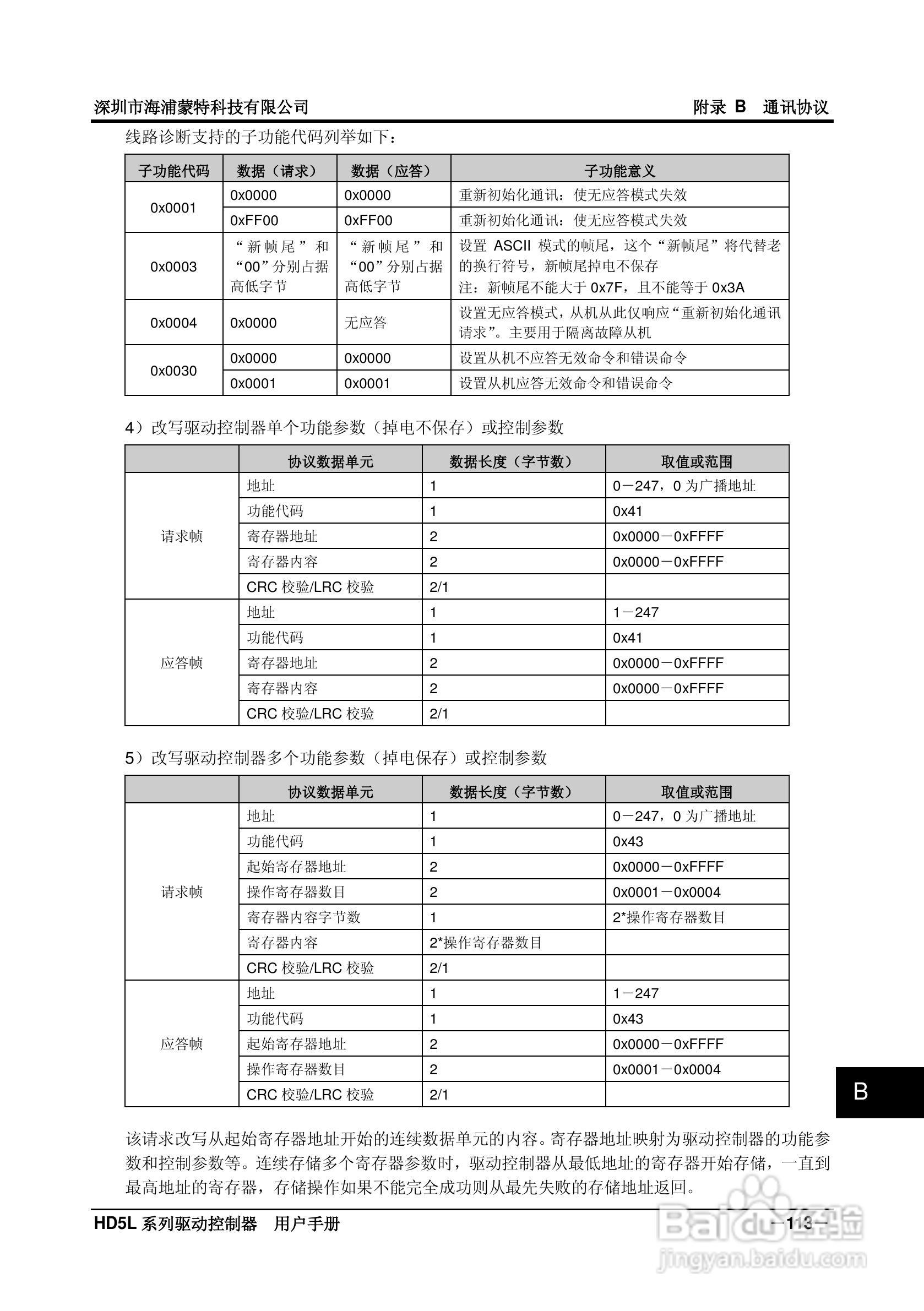 海浦蒙特HD5L-4T045电梯专用驱动控制器用户手册:[13]