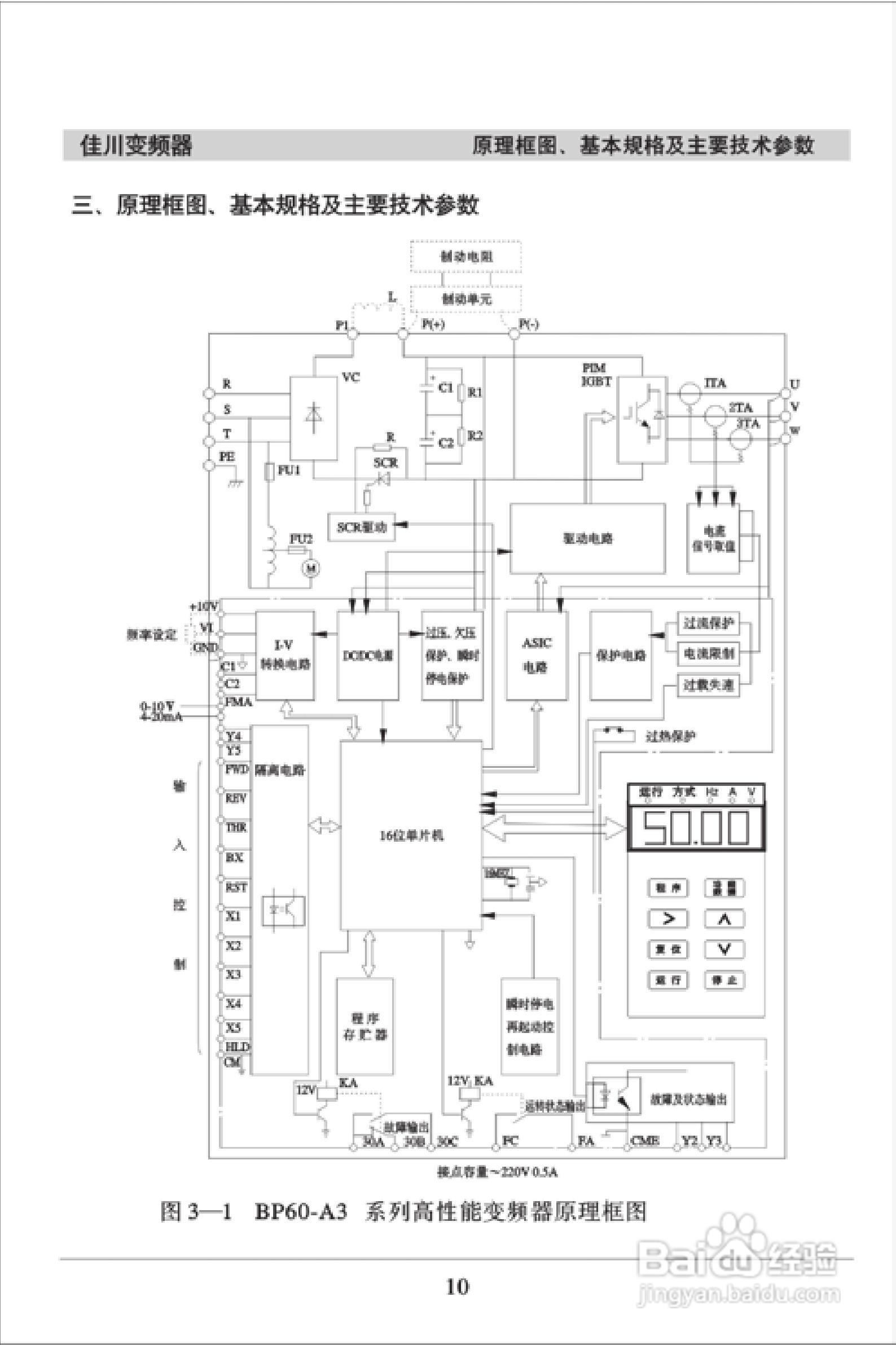 佳川BP60-A3/A2系列高性能变频器使用说明书:[2]