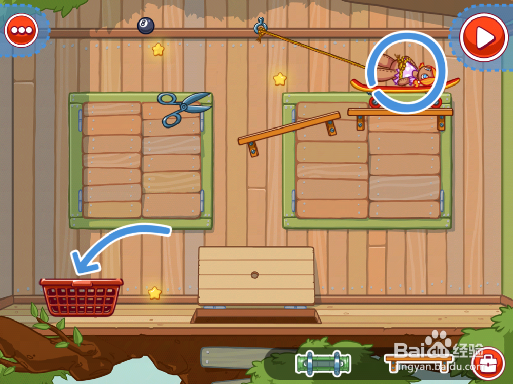 神奇的阿力攻略第四关12-22(最少道具三星过关)