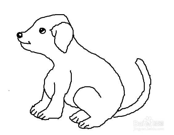 小狗狗简笔画怎么画?