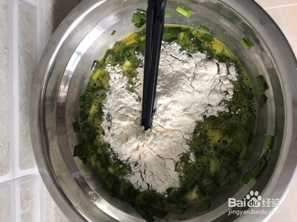 菜与主食合一的韭菜鸡蛋饼