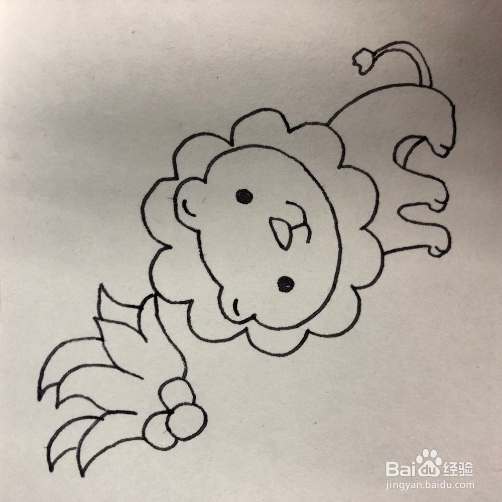 大自然的小狮子如何绘画呢