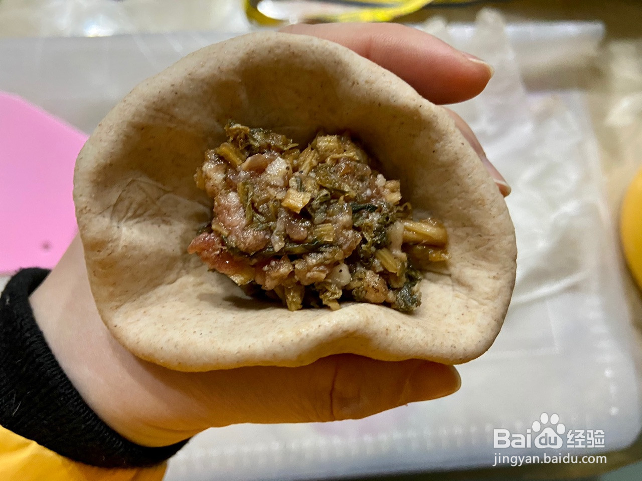 减脂版全麦梅菜扣肉饼的做法