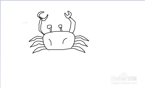 简笔画之一只可爱的小螃蟹