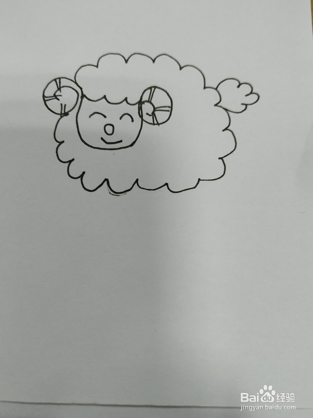 山羊简笔画怎么画,怎么画懒洋洋的山羊卡通